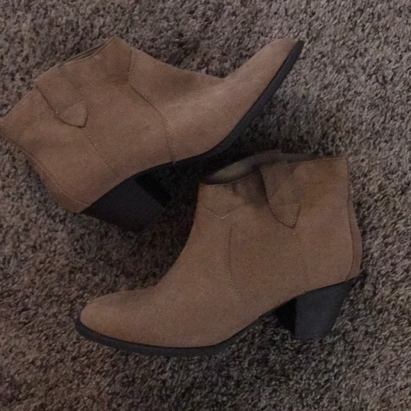 Faded Glory Shoes - Tan ankle boots